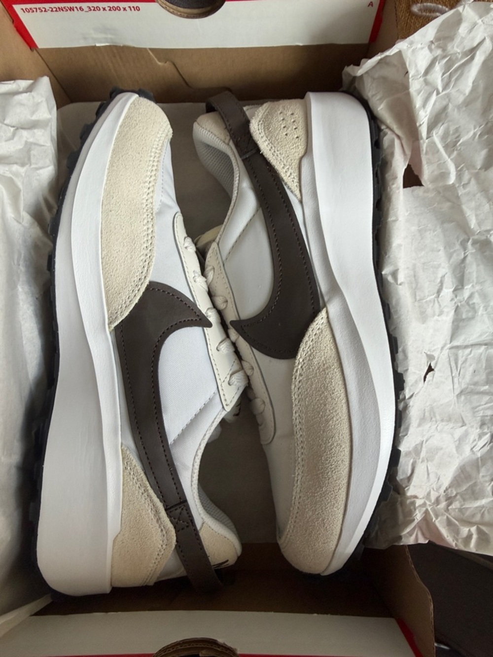 Nike Waffle Debut Women's Beige, White & Brown Retro-Style Sneakers